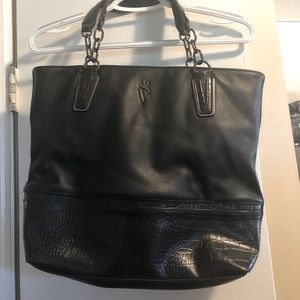 Black leather purse